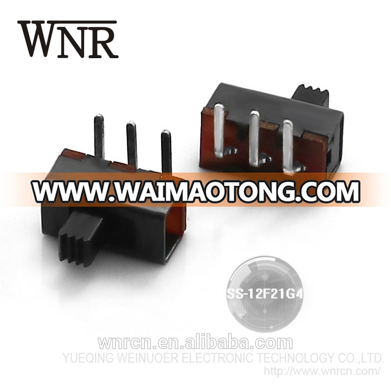 China supplier sale electronic toggle switch,vertical 2 way slide switch SS-12F21G4